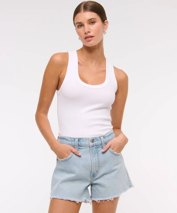 bottom Abercrombie & Fitch Women's High Rise 90s Cutoff Shorts Abercrombie & Fitch $16.97