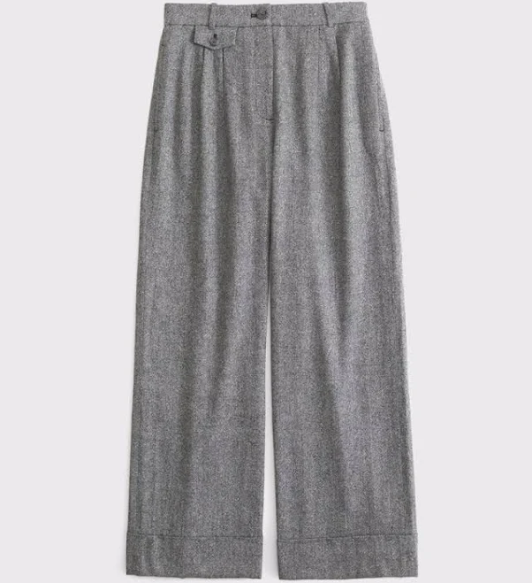 wide leg pants Abercrombie & Fitch Women's Sloane Wool-Blend Wide Leg Pants Abercrombie & Fitch $100