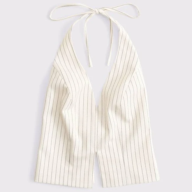 sleeveless top Abercrombie & Fitch Women's Tailored Halter Vest Abercrombie & Fitch $14.97