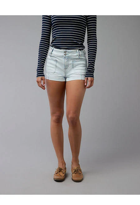 bottoms AE Next Level Women's High-Waisted Ripped Denim Shorts American Eagle Outfitters $17.98