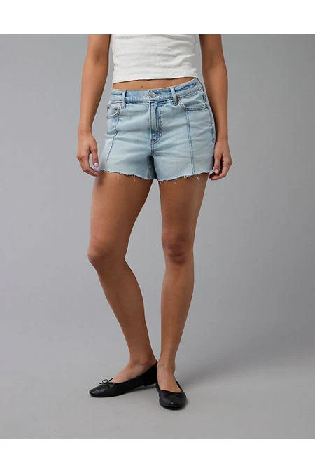 shorts AE Strigid Women's Super High-Waisted Relaxed Denim Shorts American Eagle Outfitters $17.98