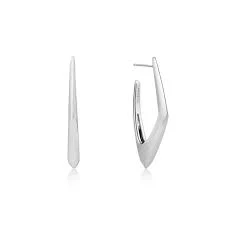 accessory Ania Haie Geometric Hoop Earrings in Rhodium-Plated Sterling Silver Jo & Co. Jewelers $129