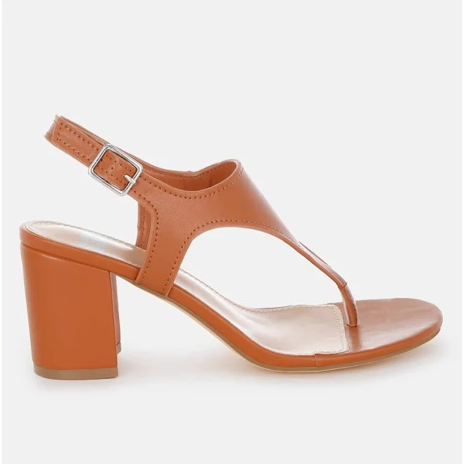 shoes Ann Real Leather Thong Toe Sandals - Tan real soft leather - Size 10 Macy's $59.49