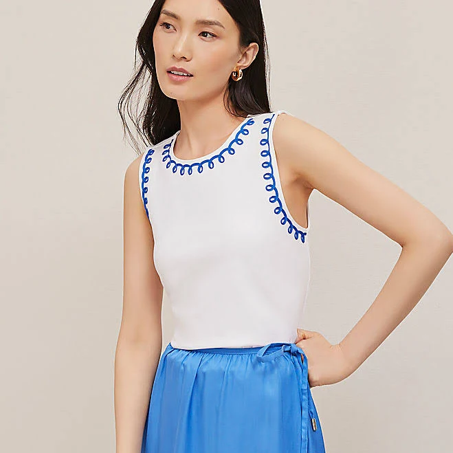 top Ann Taylor Women's Stitch Ponte Shell Top Ann Taylor $19.94