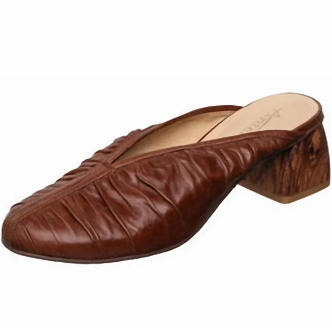 shoes Antelope Women's Natasha Leather Mule Block Heel ShopSimon $102.7