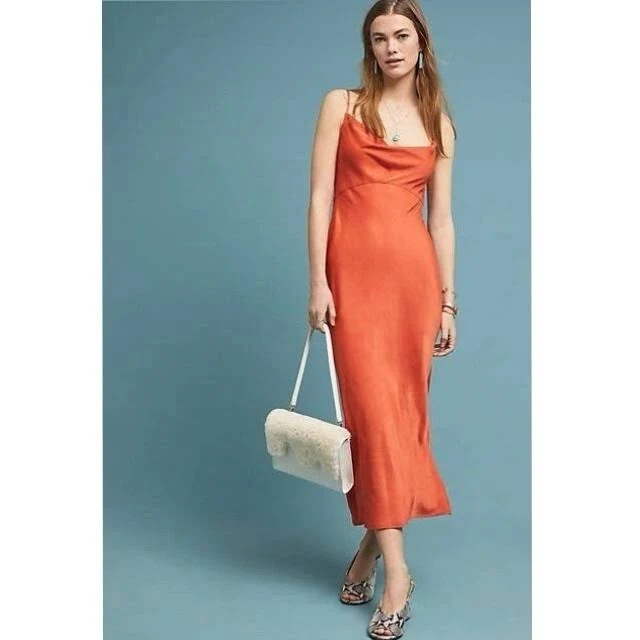 dress Anthropologie Dresses | Byanthropologie Elyse Bias Slip Dress In Sunset Ombre | Color: Orange/Purple | Size: M | Maryak's Closet Poshmark $90