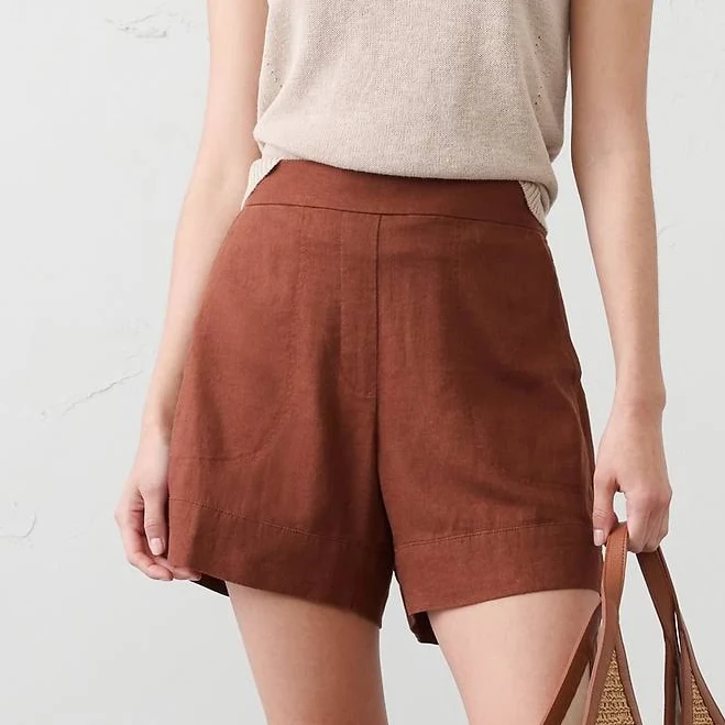 shorts Anyday Women's High-Rise Linen-Blend Shorts Banana Republic Factory $36