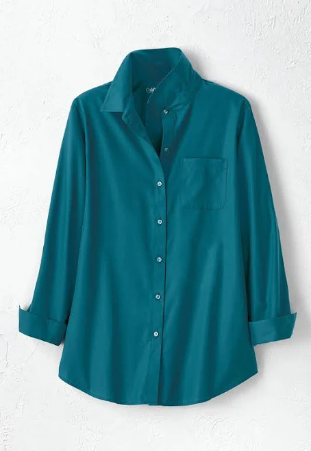 maternity outfits Anytime No-Iron Tunic Coldwater Creek $94.95