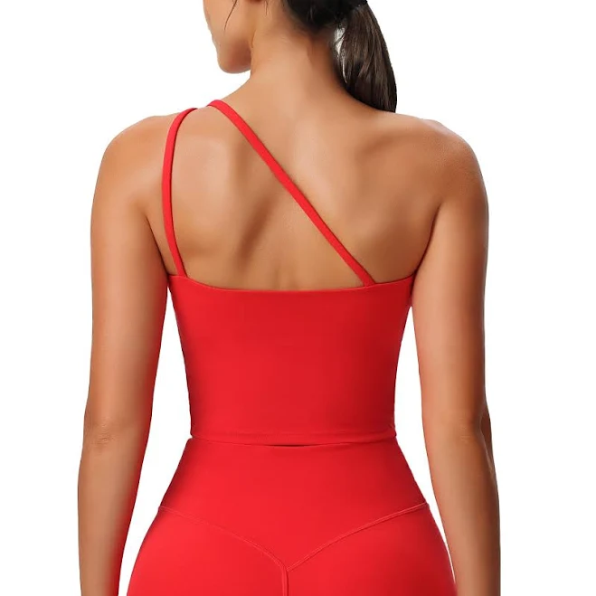 top Aoxjox Astoria One Shoulder Tank with Shelf Aoxjox $26.99