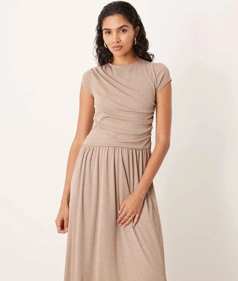 dress ASOS DESIGN Drape T-Shirt Maxi Dress ASOS $32.99