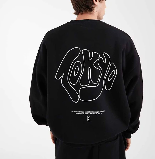 sweatshirt ASOS Design Extreme Oversized Crew Neck Sweatshirt with City Graphic ASOS $41.24