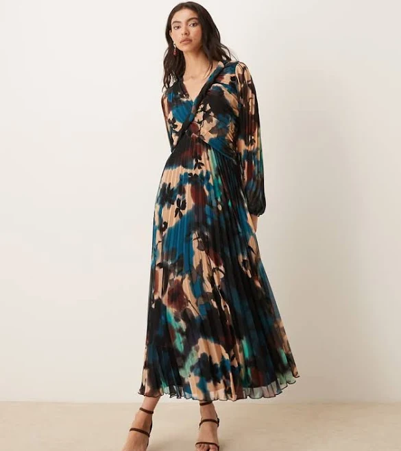 dress ASOS Twist Detail Wrap Front Pleated Midi Dress ASOS $99.99