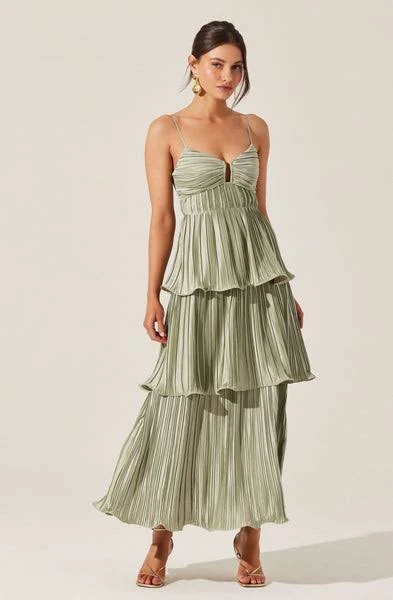 dress Astr The Label Lupin Pleated Tiered Maxi Dress ASTR the Label $198