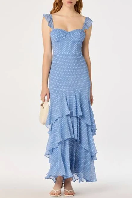 dress Astr The Label Women's Alcina Polka Dot Maxi Dress Nordstrom $119