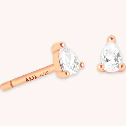 accessory Astrid & Miyu 18K Rose Gold Plated Silver Pear Studs Astrid & Miyu USA $70