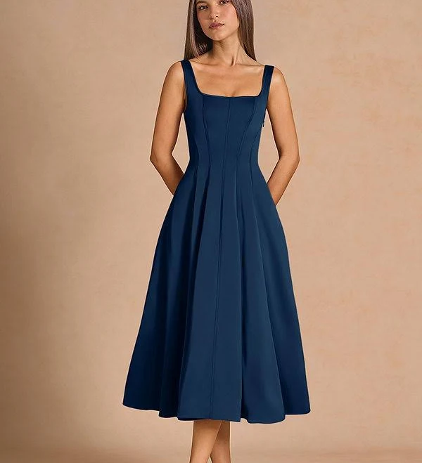 dress Azazie Square A-Line Midi Dresses Azazie.com $169
