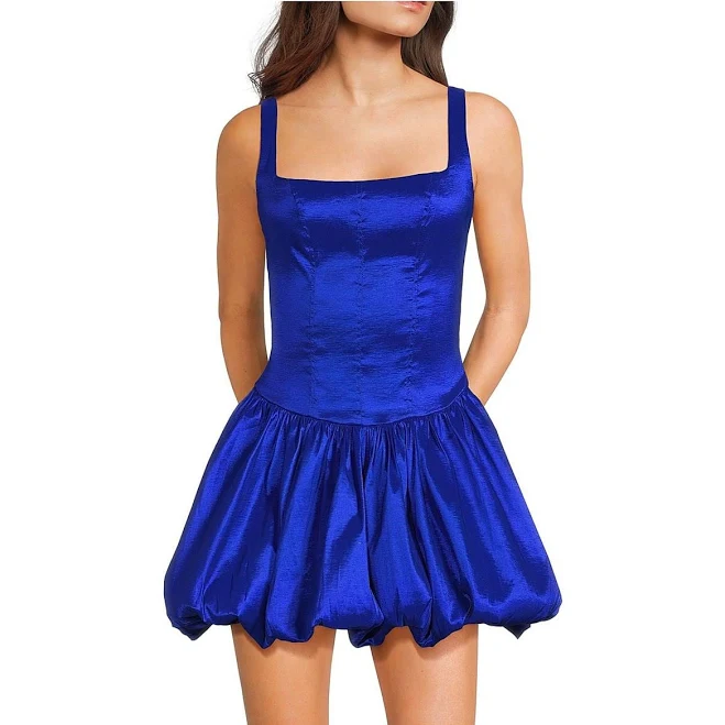 dress B. Darlin Women's Wide Strap Square Neck Bubble Homecoming Dress Dillard's $79