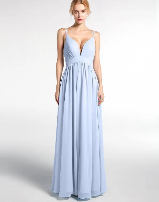 dress BABARONI Deep V-Neck Empire Waist Chiffon Dress Babaroni.com $99