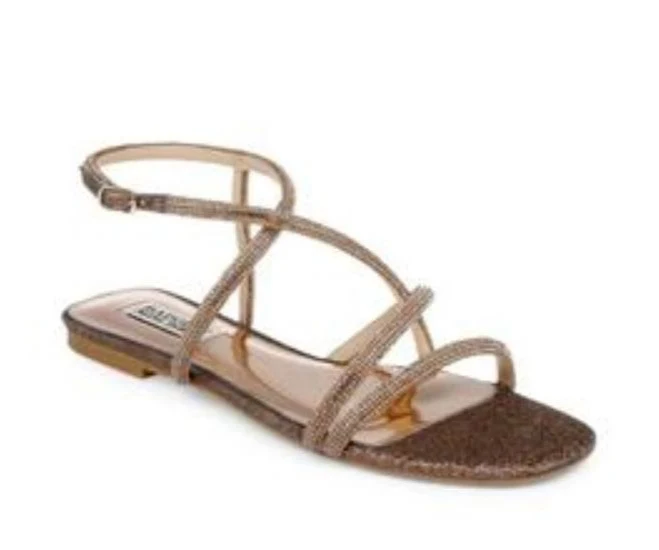 shoes Badgley Mischka Women's Ivie Strass Strappy Flat Sandals eBay - skylightoutlet $108.9