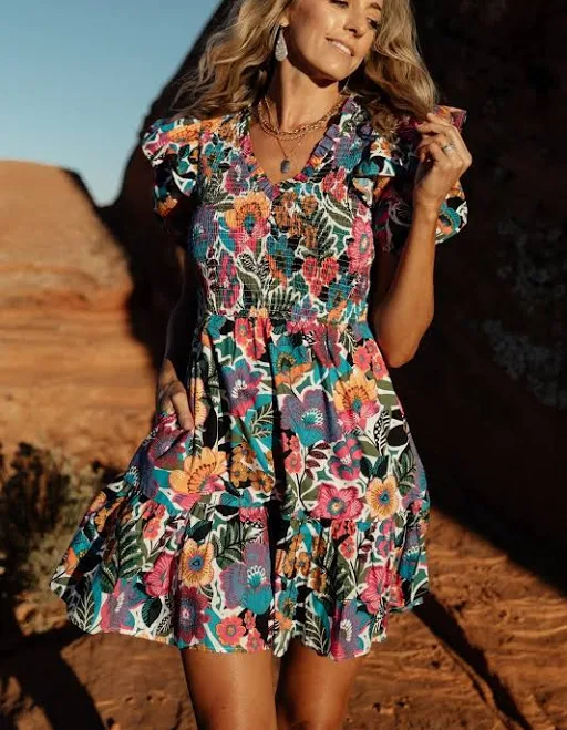 dress Baltic Born Kyrie Puff Sleeve Short Dress Baltic Born $54