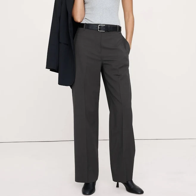 bottoms Banana Republic Women's High-Rise Modern Straight Italian Wool Pants Banana Republic $198