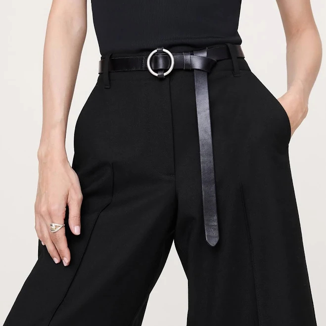 accessory Banana Republic Women's Leather Circle-Buckle Skinny Belt Banana Republic $49