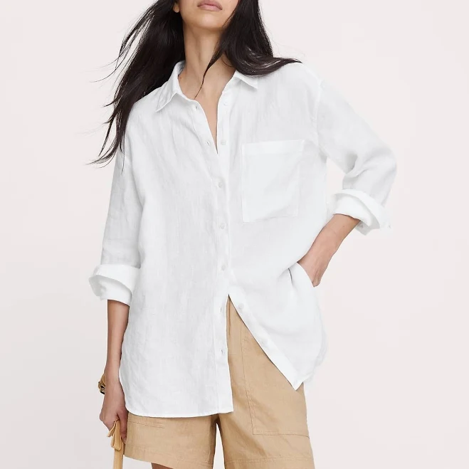 outerwear Banana Republic Women's Oversized Linen Shirt Banana Republic $68.6