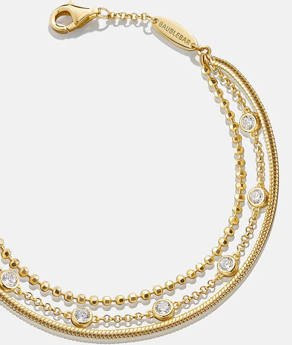 accessory BaubleBar Skye 18K Gold-Plated Sterling Silver Layered Bracelet BaubleBar $110