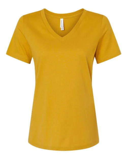 top Bella + Canvas Women's Relaxed Jersey V-Neck T-Shirt Direct Wholesale Apparel $5.49