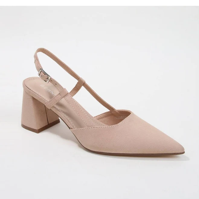 shoes BERNESS Women's Carrington Faux Suede Slingback Block Heel Pumps Macy's $38.49
