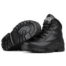 shoes Black All Leather SIDE ZIP Army Patrol Combat Mid Boots Security Military eBay $40.47
