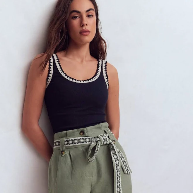 shorts Boden Women's Paperbag Linen Belted Shorts Boden $190