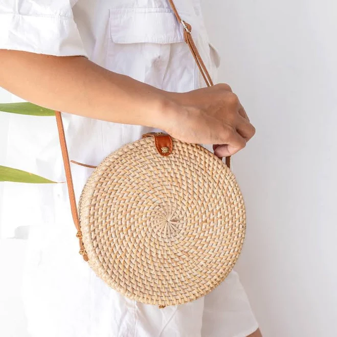 bag Boho Bali Rattan Crossbody Bag Etsy - Soeji $41.48