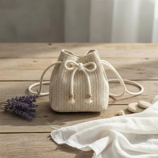 bag Boho Straw Drawstring Crossbody Bag Etsy - Seller $38.5
