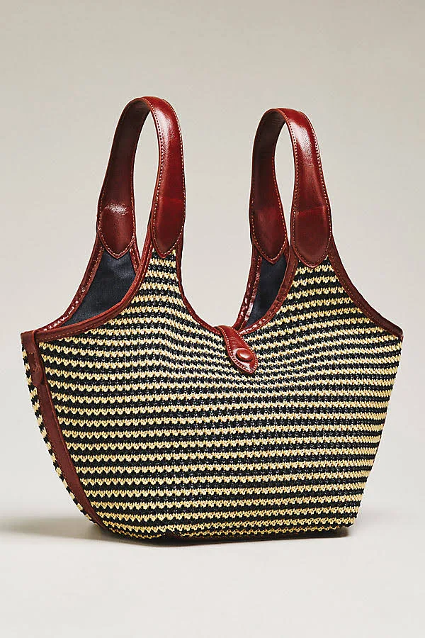 bag Bondi Raffia Hobo Bag by Melie Bianco in Beige at Anthropologie Anthropologie $108