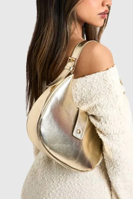 bag Boohoo Women's Half Moon Leather Shoulder Bag boohoo USA $22.4