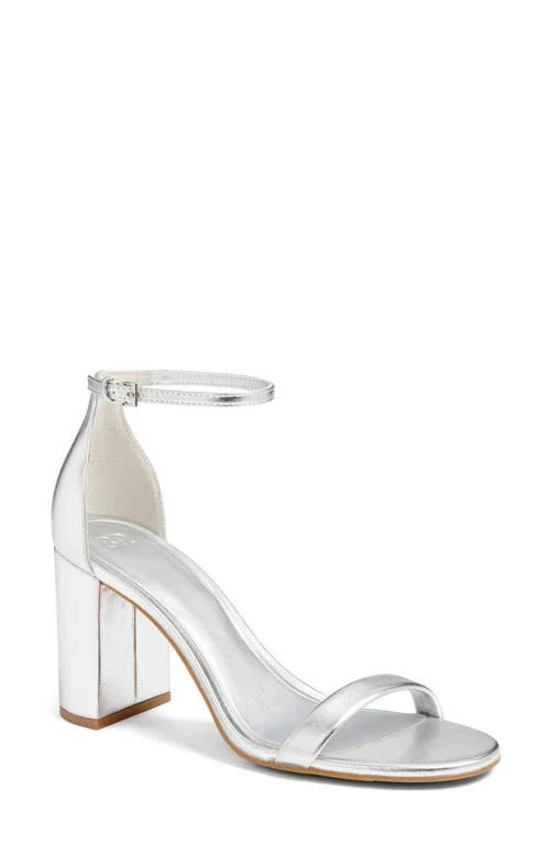 shoes BP. Livia Ankle Strap Sandal in Silver Metallic at Nordstrom, Size 8.5 Nordstrom $29.98
