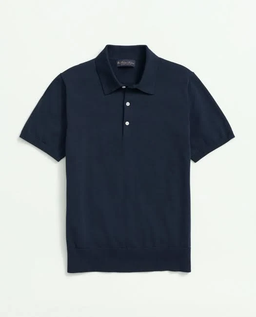 top Brooks Brothers Men's Supima Cotton Short-Sleeve Polo Sweater Brooks Brothers $108