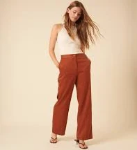 bottom Burnt Orange Tailored Trousers nobodyschild.com $66