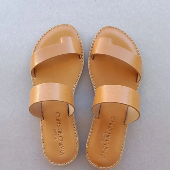 shoes Callista Flat Leather Sandals Christie Chiara Sandals $76.2