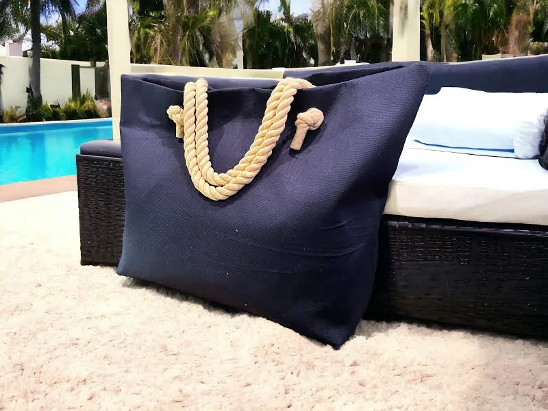 bag Canvas Beach Tote Bag with Cotton Rope Handles Etsy - Seller $43.99