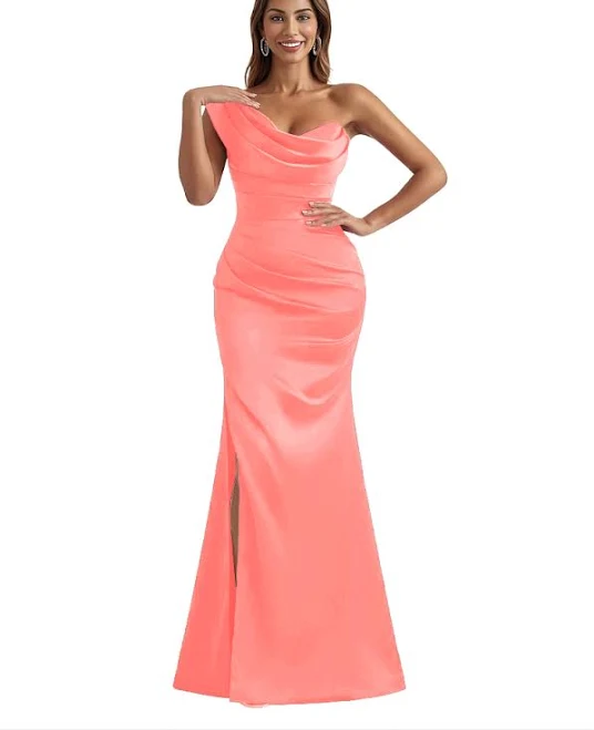 dress Chicsew Petite One Shoulder Mermaid Wedding Guest Outfit chicsew $139.99