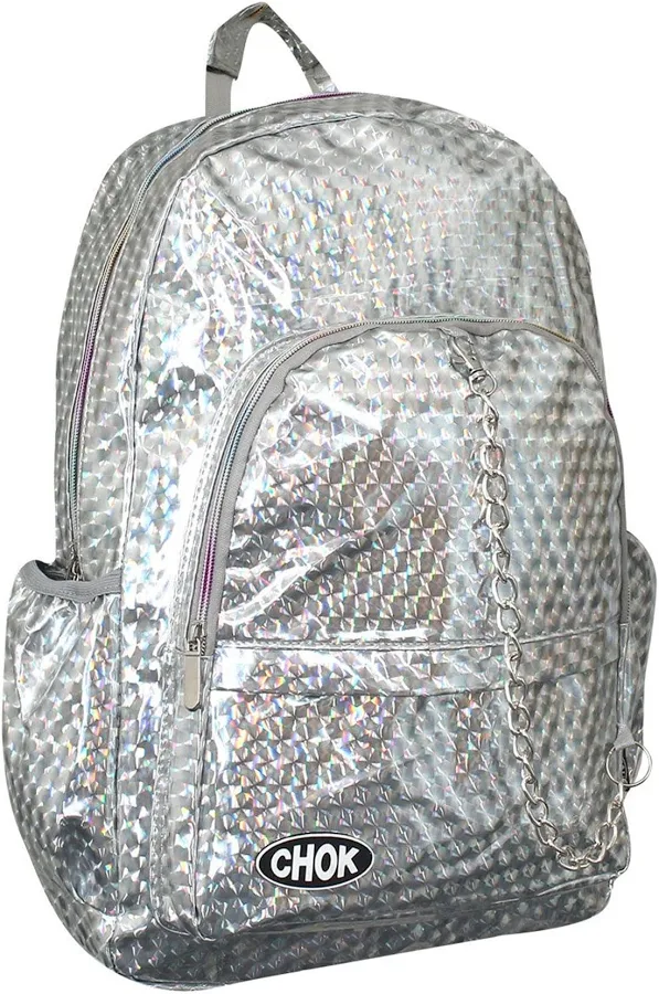 bag Chok Holographic Silver Backpack Etsy - Seller $38.76