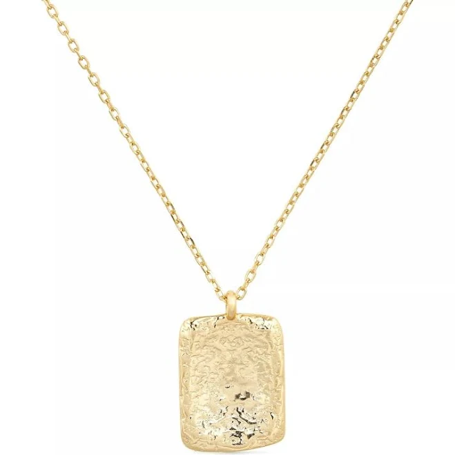 accessory Chunky 18K Gold Coin Medallion Necklace Wolf & Badger $124