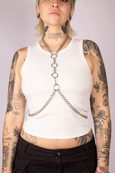 accessory Chunky Chain O-Ring Harness with Swivel Clasps Etsy - Seller $34.23
