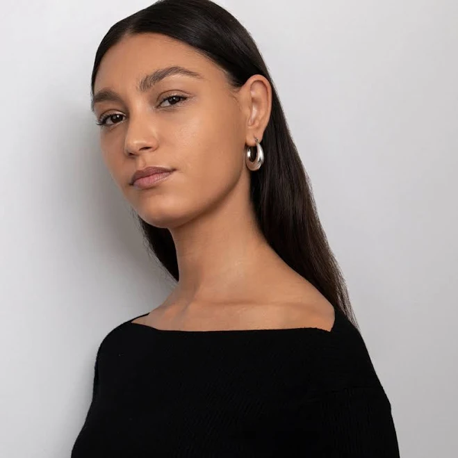 accessory Chunky Silver Hoop Earrings Etsy - GlamourJewelryHouse $9.6