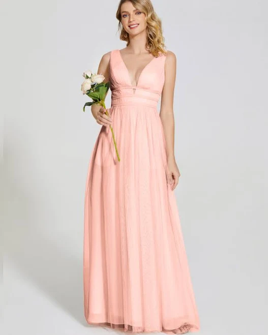 dress Cicinia Straps Tulle Empire Waist Bridesmaid Dress Cicinia $103