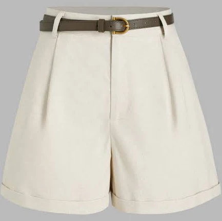 shorts CIDER Women's Linen-Blend High Waist Belted Shorts Wide Leg Summer Cider $29.9