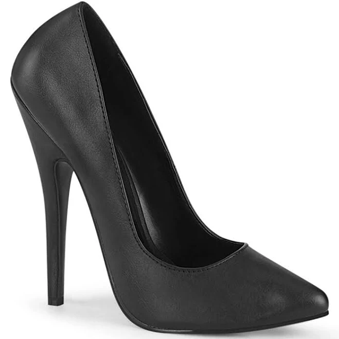 shoes Classic Pointed Toe Sexy Stiletto Pump Extreme High Heels Shoes Blk Faux Leather / 10 by Fenvy Fenvy $61.95