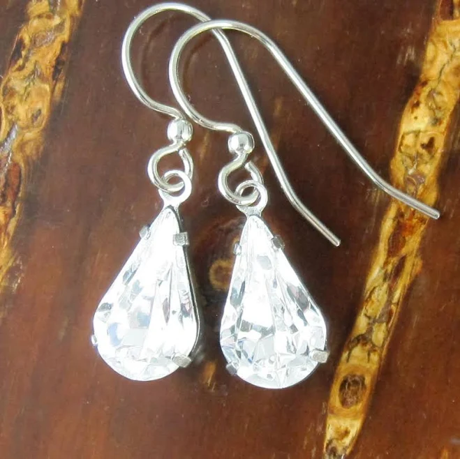accessory Clear Drop Earrings Etsy - Seller $14